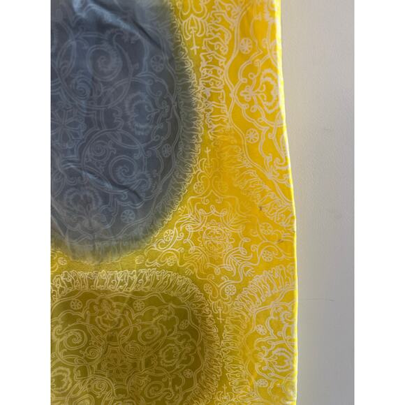 Vintage Pop Art Sleeveless Long Shift Dress Yellow Abstract Size S/M JL - Picture 2 of 7